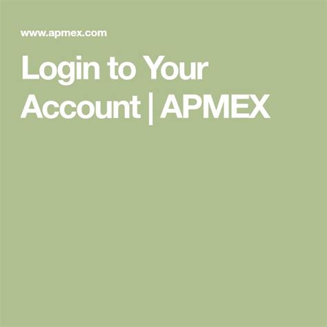 apmex log in.